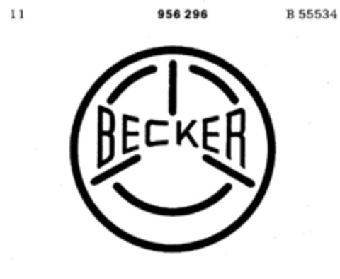 BECKER Logo (DPMA, 20.01.1976)