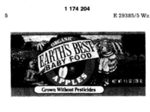 EARTH'S BEST BABY FOOD Logo (DPMA, 02/13/1990)