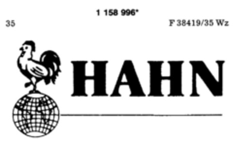 HAHN Logo (DPMA, 27.03.1990)