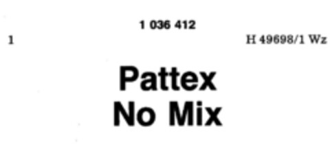 Pattex No Mix Logo (DPMA, 15.02.1982)