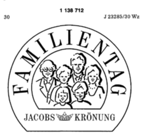 FAMILIENTAG JACOBS KRÖNUNG Logo (DPMA, 09/22/1988)