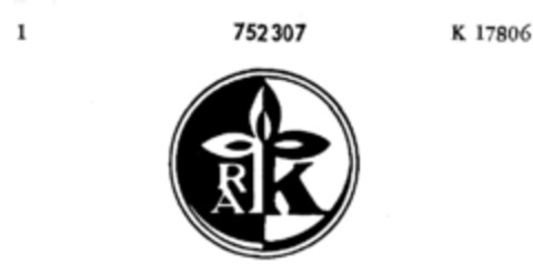 RAK Logo (DPMA, 01.08.1960)