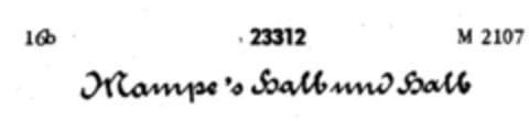 Mampe`s halb und halb Logo (DPMA, 18.02.1897)