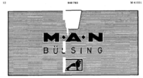 M A N BUESSING Logo (DPMA, 05.11.1975)