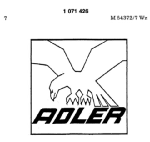 ADLER Logo (DPMA, 02/18/1984)