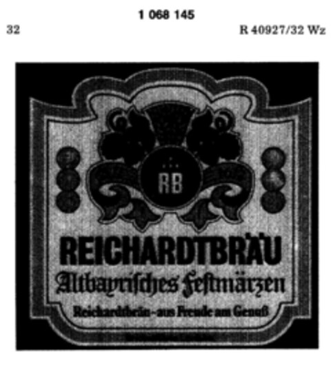 REICHARDTBRÄU Atbayrisches Festmärzen Logo (DPMA, 04/12/1983)