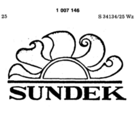 SUNDEK Logo (DPMA, 09.10.1979)