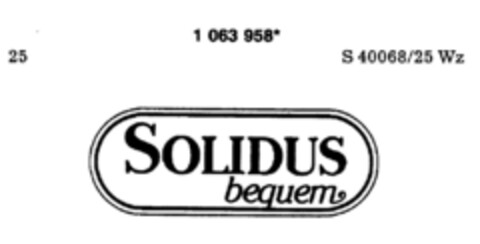 SOLIDUS bequem Logo (DPMA, 02.03.1984)