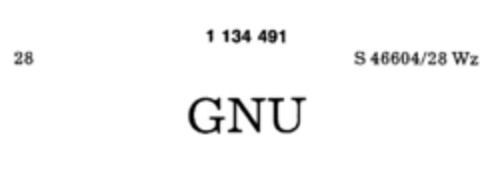GNU Logo (DPMA, 26.04.1988)