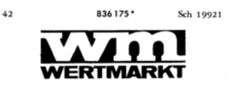 wm WERTMARKT Logo (DPMA, 13.06.1967)