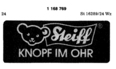 Steiff KNOPF IM OHR Logo (DPMA, 11.07.1989)