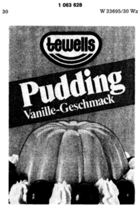 tewells Pudding Vanille-Geschmack Logo (DPMA, 25.11.1983)