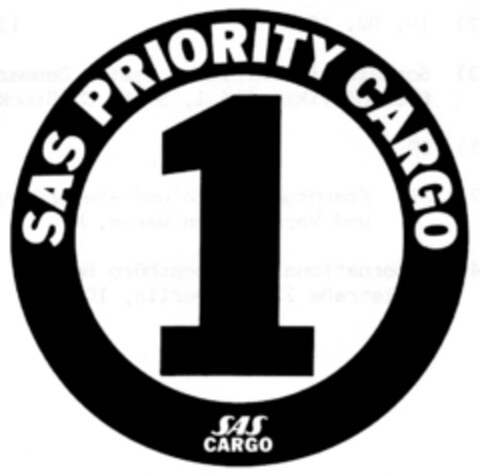 SAS PRIORITY CARGO 1 Logo (DPMA, 02/19/1990)