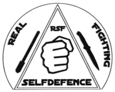 RSF REAL SELFDEFENCE FIGHTING Logo (DPMA, 17.06.2008)