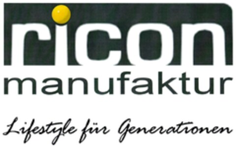 ricon manufaktur Lifestyle für Generationen Logo (DPMA, 05/08/2010)