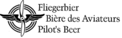 Fliegerbier Bière des Aviateurs Pilot's Beer Logo (DPMA, 04.11.1994)