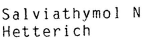 Salviathymol N Hetterich Logo (DPMA, 05.01.1995)