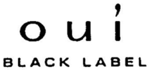 oui BLACK LABEL Logo (DPMA, 11.03.1999)