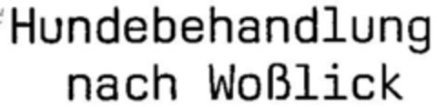 Hundebehandlung nach Woßlick Logo (DPMA, 11.05.1999)