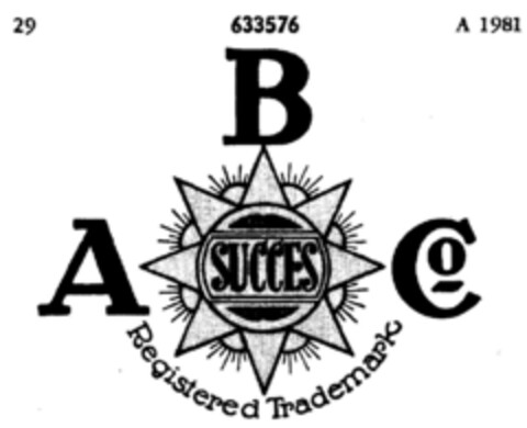 A B Co SUCCES Registered Trademark Logo (DPMA, 13.03.1952)