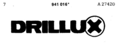 DRILLUX Logo (DPMA, 23.10.1975)