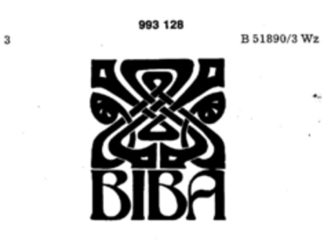 BIBA Logo (DPMA, 30.11.1973)