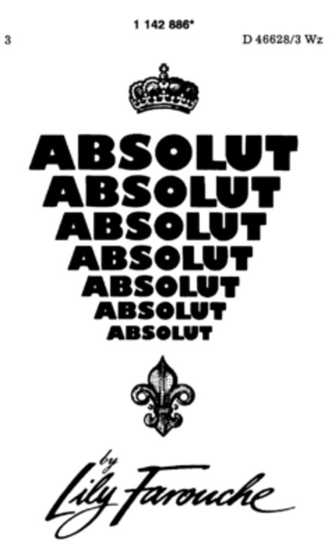 ABSOLUT by Lily Farouche Logo (DPMA, 07.06.1989)