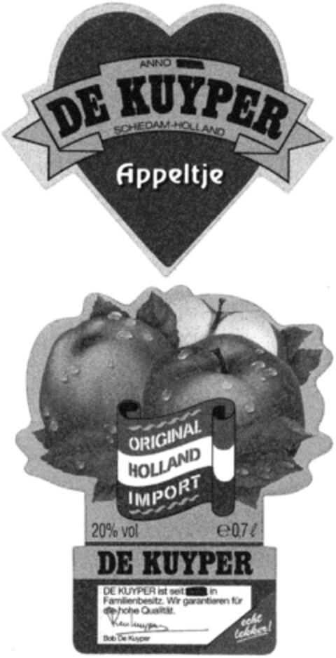 DE KUYPER Appeltje Logo (DPMA, 05.12.1992)