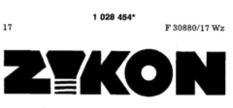 ZYKON Logo (DPMA, 12/19/1981)