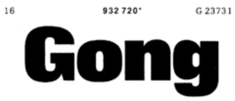Gong Logo (DPMA, 04.04.1975)