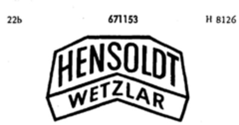HENSOLDT WETZLAR Logo (DPMA, 26.04.1954)