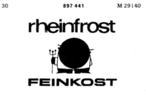 rheinfrost FEINKOST Logo (DPMA, 08.03.1968)