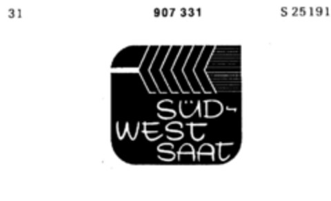 SÜD-WEST SAAT Logo (DPMA, 01/31/1972)