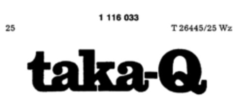 taka-Q Logo (DPMA, 31.03.1987)