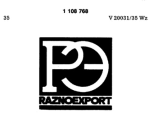 RAZNOEXPORT Logo (DPMA, 10/13/1986)