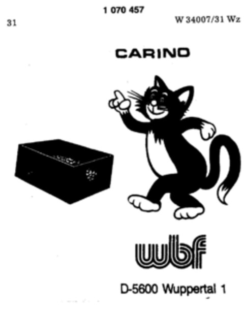CARINO wbf Logo (DPMA, 08.06.1984)