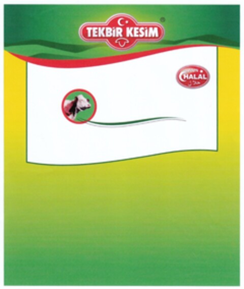 TEKBIR KESIM 100% HALAL Logo (DPMA, 10/24/2008)