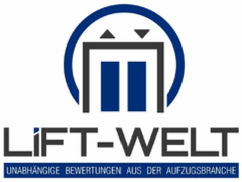 LIFT-WELT UNABHÄNGIGE BEWERTUNGEN AUS DER AUFZUGSBRANCHE Logo (DPMA, 28.11.2022)