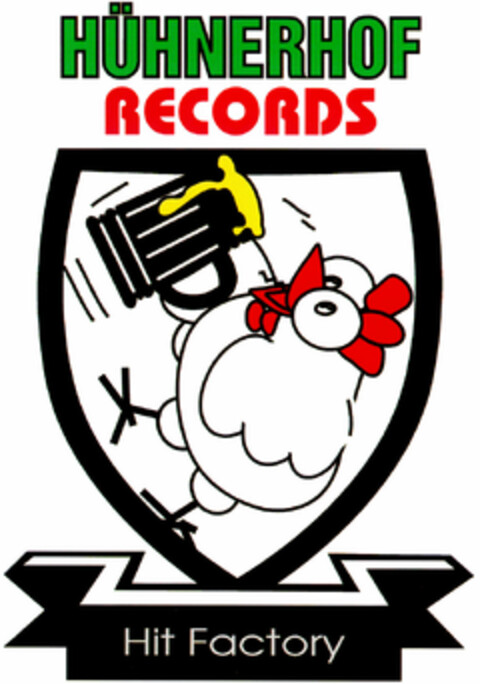 HÜHNERHOF RECORDS Hit Factory Logo (DPMA, 09/23/1995)