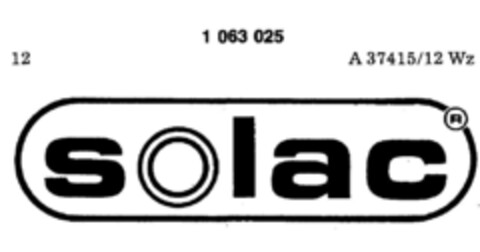 solac Logo (DPMA, 08.08.1983)