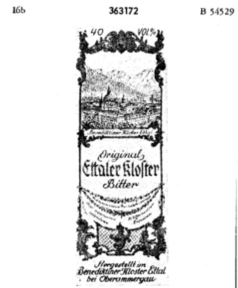 Ettaler Kloster Bitter Logo (DPMA, 08.10.1926)