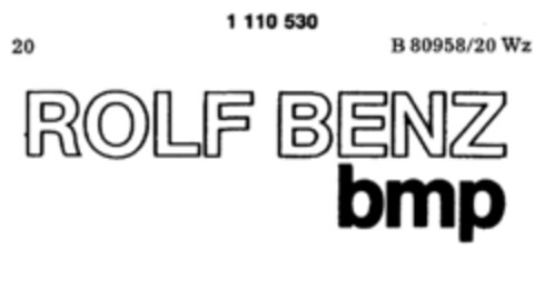 ROLF BENZ bmp Logo (DPMA, 30.01.1987)