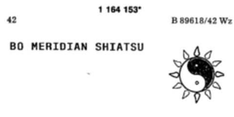 BO MERIDIAN SHIATSU Logo (DPMA, 09.04.1990)