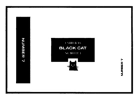 CARRERAS BLACK CAT NUMBER 7 Logo (DPMA, 29.11.1973)