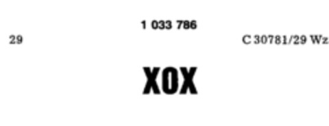XOX Logo (DPMA, 09.12.1981)