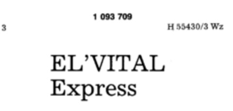 EL`VITAL Express Logo (DPMA, 09.01.1986)