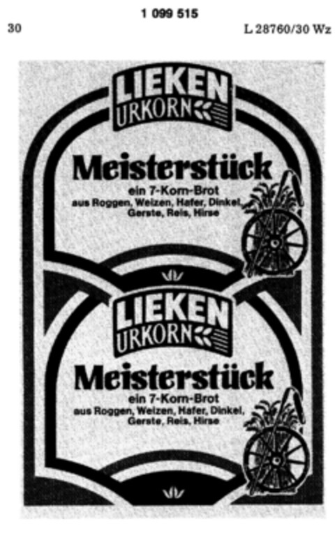 LIEKEN URKORN Meisterstück Logo (DPMA, 28.12.1985)