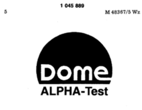 Dome ALPHA-Test Logo (DPMA, 07.06.1980)