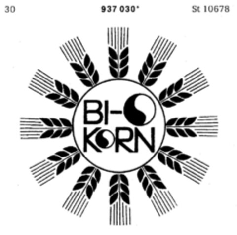 BI-O KORN Logo (DPMA, 07/12/1975)