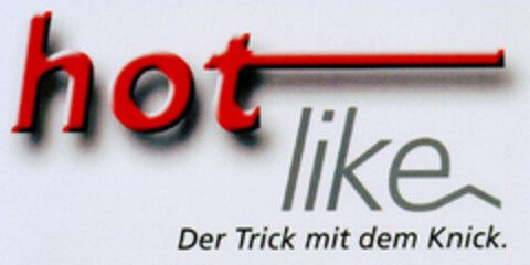 hotlike Der Trick mit dem Knick. Logo (DPMA, 12/03/2001)